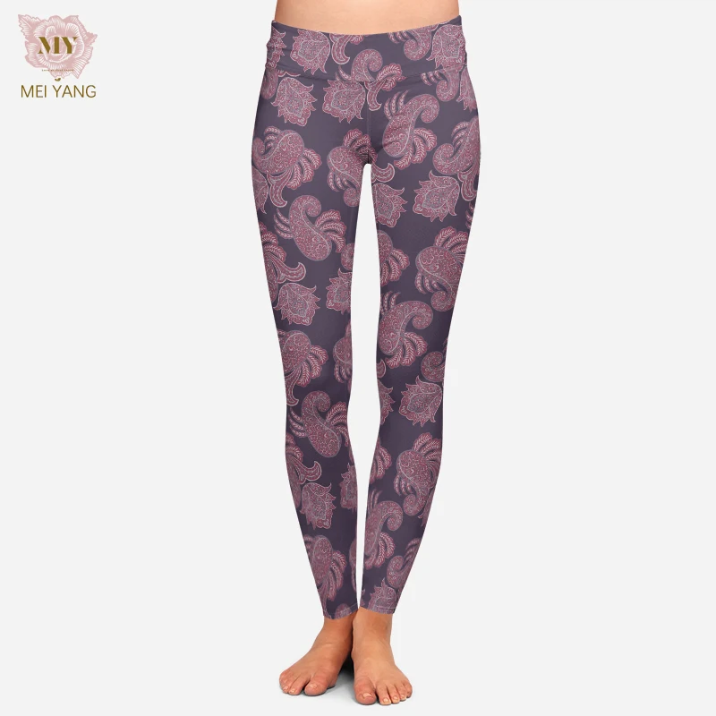 2023 Fox Watercolor Printed Leggings High Waist Buttery soft Yoga Workout Gym Digital print Leggings