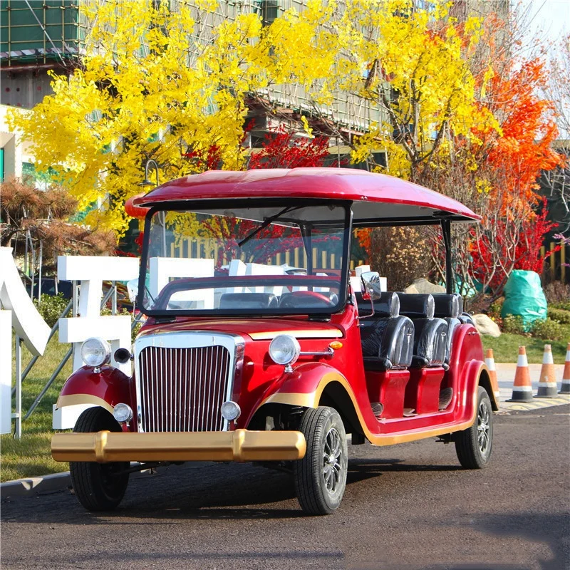 Роскошные сиденья Электрический винтажный автомобиль Классический экскурсионный