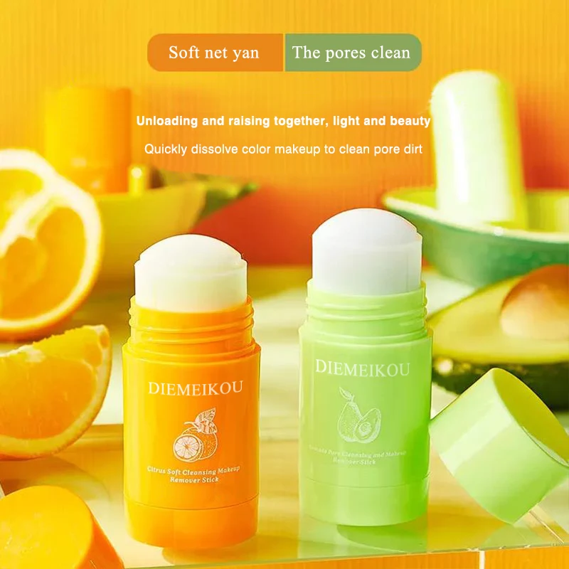 Private Label Cleansing balm Orange Avocado Natural Organic makrup Facial Cleansing Makeup Remover Stick