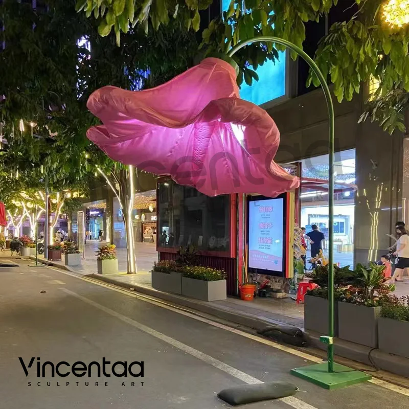 Vincentaa Pop Art Air-mode Induction Flower Automatic Opening And Closing Flower Sculpture Outdoor Modern Art Sculpture