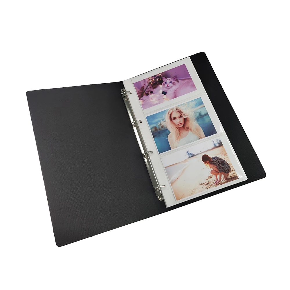 Album PU Leather 3 Pockets 4*6 Polaroid Photo Album  PP Inner Page  For Kpop Star Photo Album