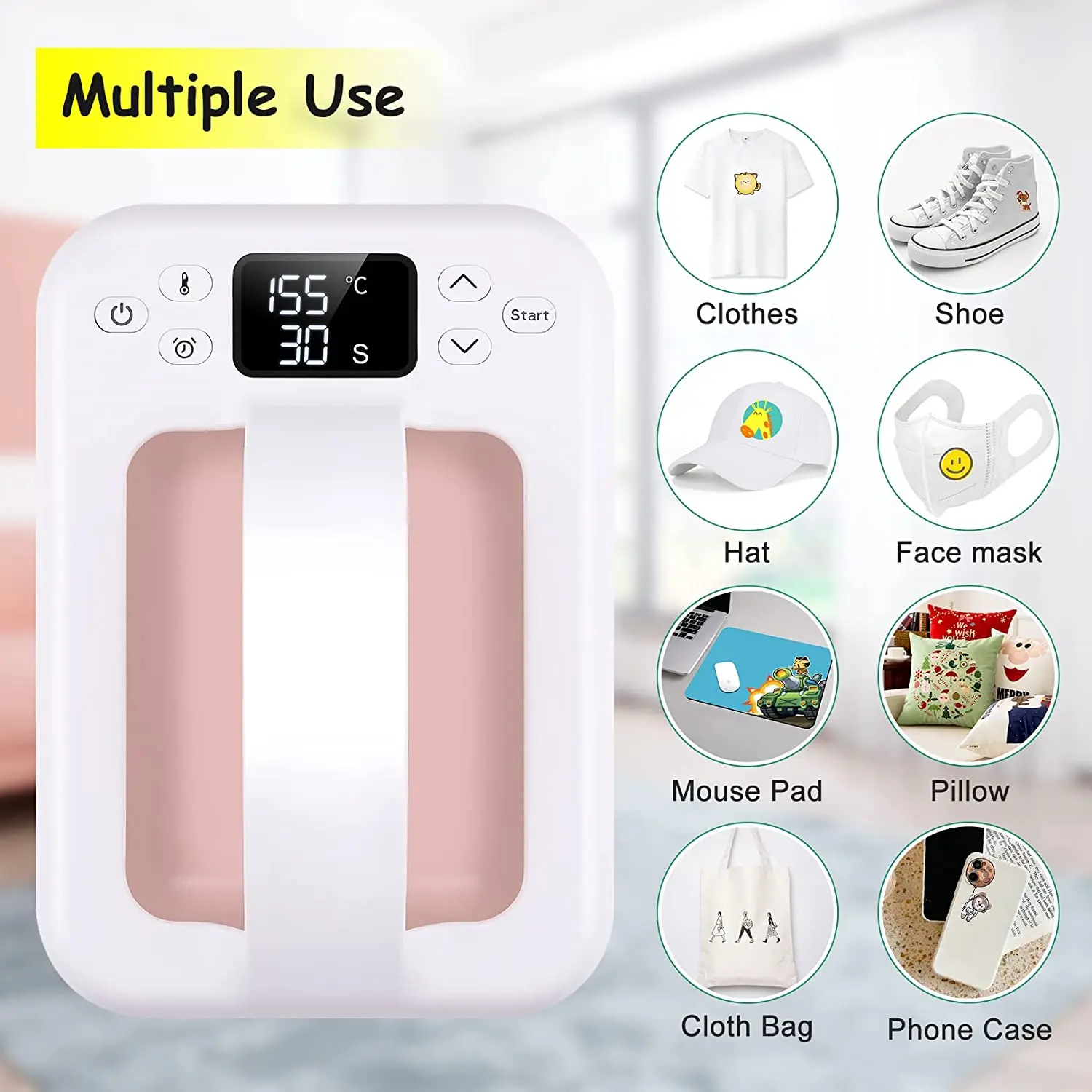 Cricut Heat Press Machine Portable Hobby Sublimation Press Cricut Easypress Mini Cricut Machine Hand Held Heat Transfer Machine