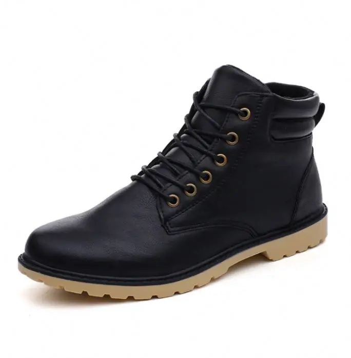 Fashion casual shoes cheap men work snow boots wholesale