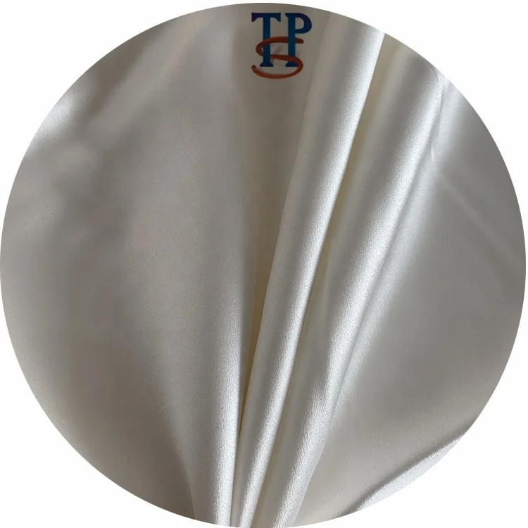 
Minimum One Meter White 100% Natural Duchess Satin Silk For Garment 
