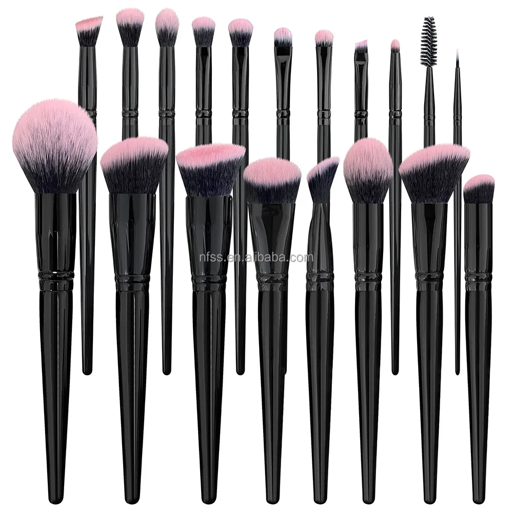 Wholesale 18 pcs Luxury Professional  Cosmetic Brushes Set Tool Custom Logo Make Up High Quality Makeup Brushes Set With Bag