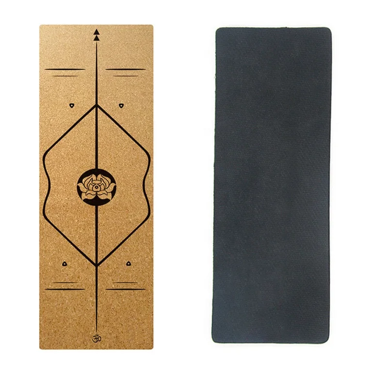 REALMAN Hot selling home exercise premium quality custom logo Non-slip Natural Cork Yoga Mat