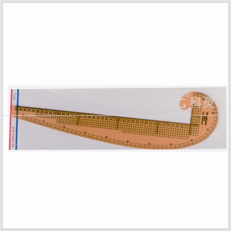 Metric Curve Ruler Yellow Printing Surface Armhole Peach Ruler Drawing Measuring Plate Making Ruler Tool