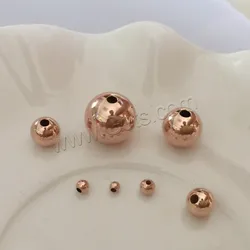 different size for choice bulk wholesale high polishsed 14k rose gold filled round seamless beads