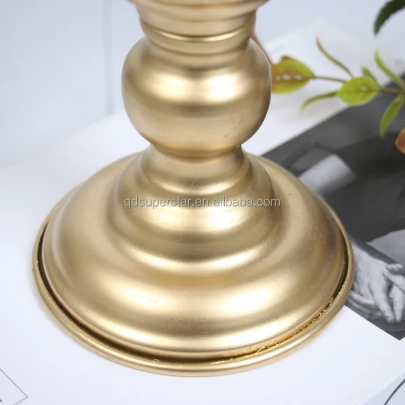 A-290 Modern Event Props Gold Metal Flowers Vase Bouquet Container Wedding Centerpiece Flower Stands for Home Decoration