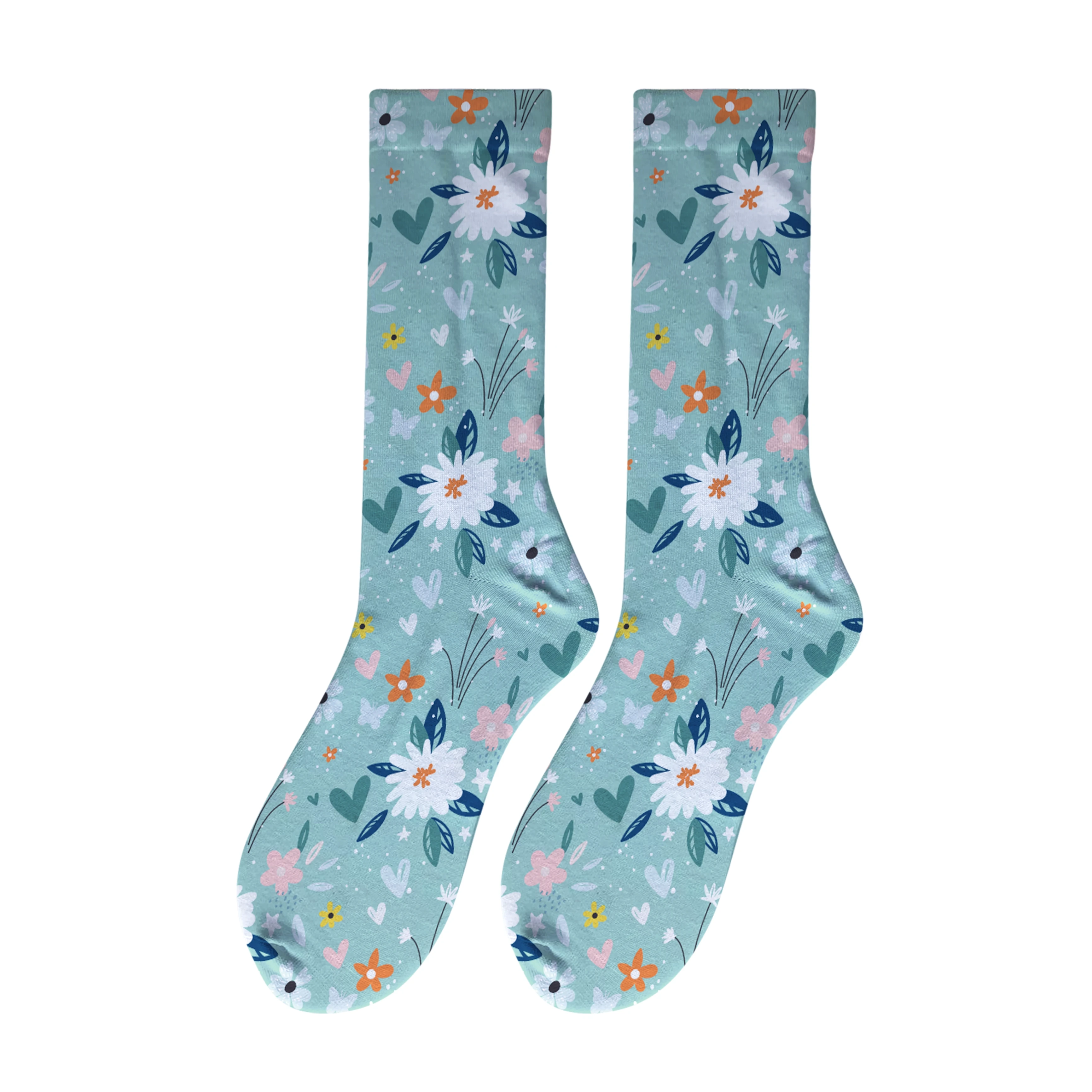 3D digitial custmized women printed socks custom designs ,custom socks bamboo 3d print