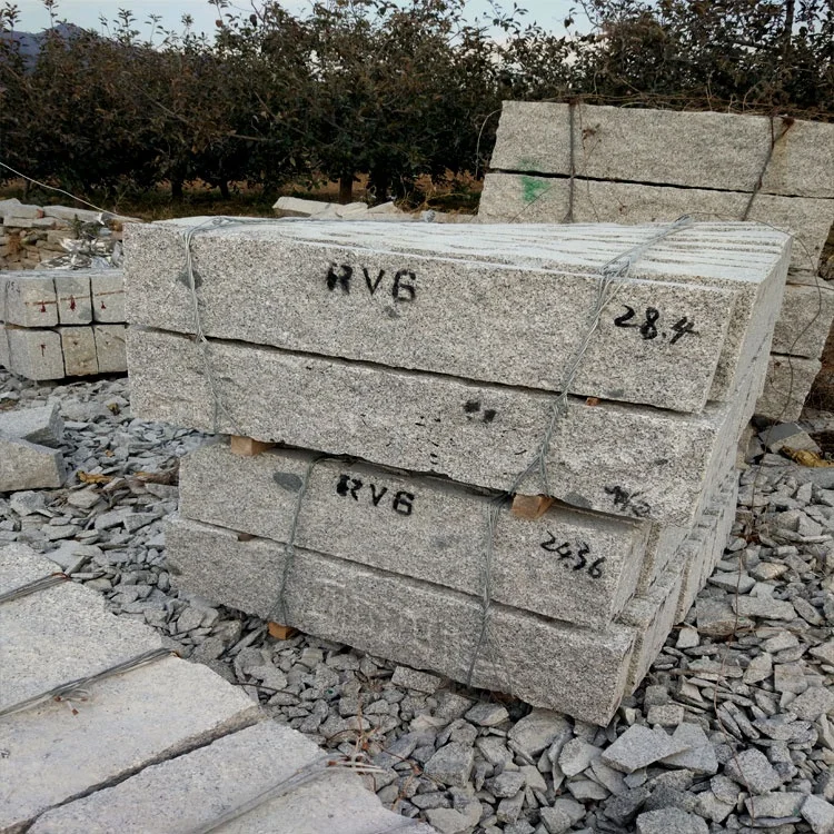 China Factory Manufacture High Grade G603 Garden Kerbstone Grey Granite Stone Types Flooring  RV2 RV4 Outdoor KerbStone