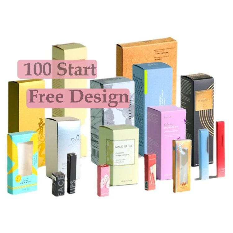 Eco Friendly Custom Logo Fold Small Rectangle Cosmetic Square Gift Packaging Paper Boxes Manufacturer