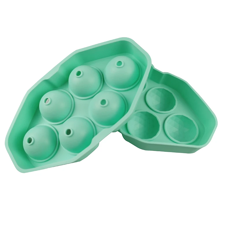 6 holes Ice Moulds for Freezer Baby Food Water Cocktail plastic silicone Ice Cube Tray molds