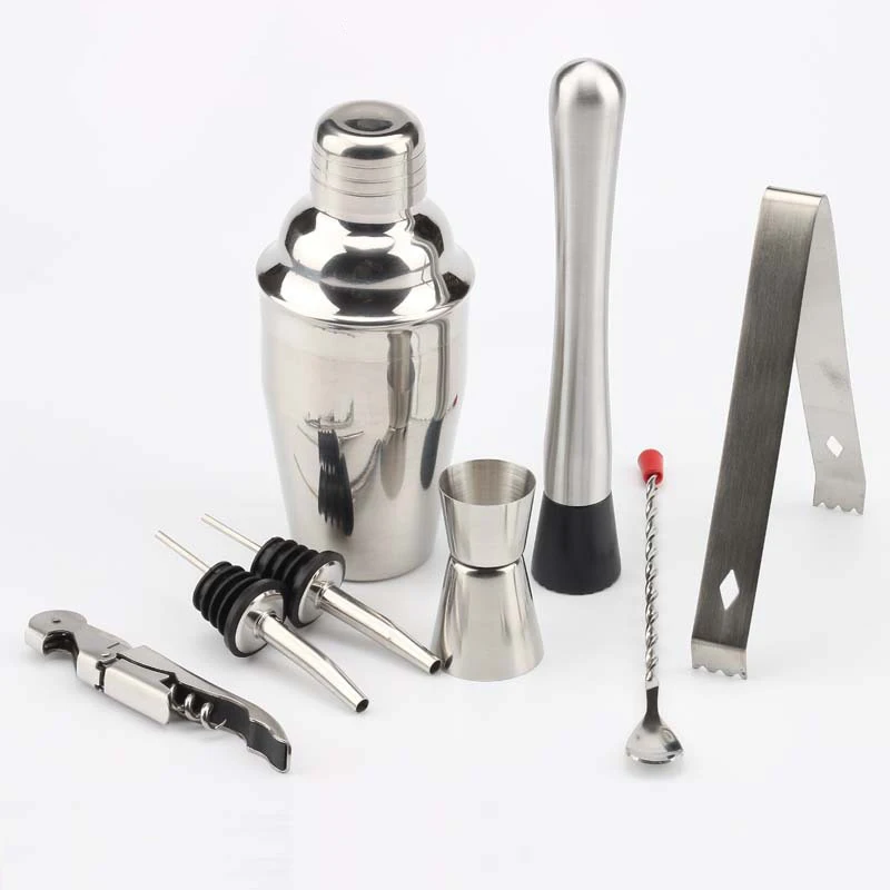 2021 Newest Luxury Bar Accessories Kit 8pcs Shaker Bartender