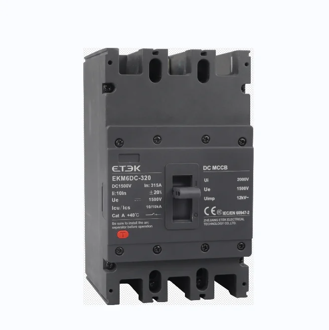 ETEK EKM1-63DCSolar в формованном корпусе 500V 1000V 1500V DC фотоэлектрический выключатель 150A 200A 300A 400A 600A ПВ изолятор высокий ток