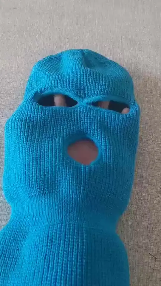 YD38 Custom Winter Warm Sports Three Hole Windproof CS Caps Balaclava Knit Hat Cycling Motorcycle Embroidery Bandit Ski Hats