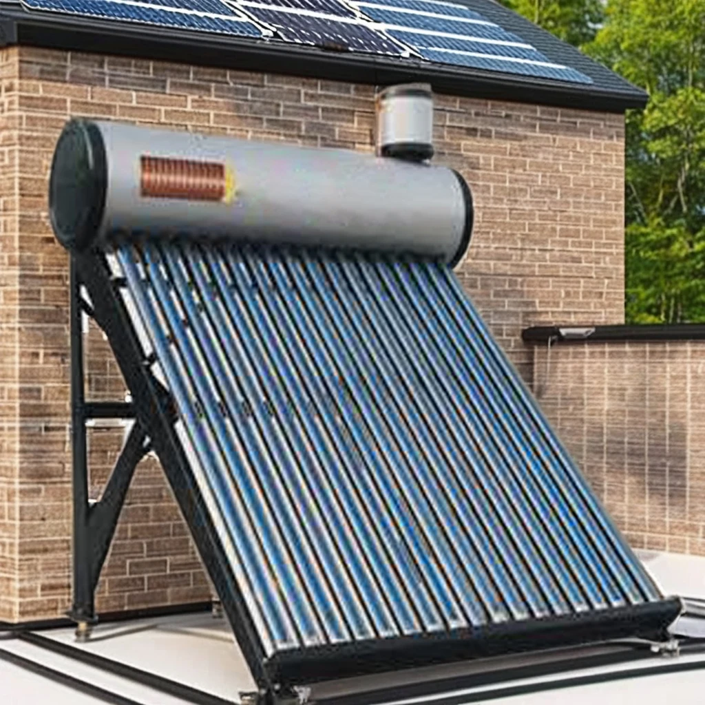 Copper Coil Evacuated Tube Solar Water Heater with Pre-Heating Stainless Steel Frame for Swimming Pool Roof Installation