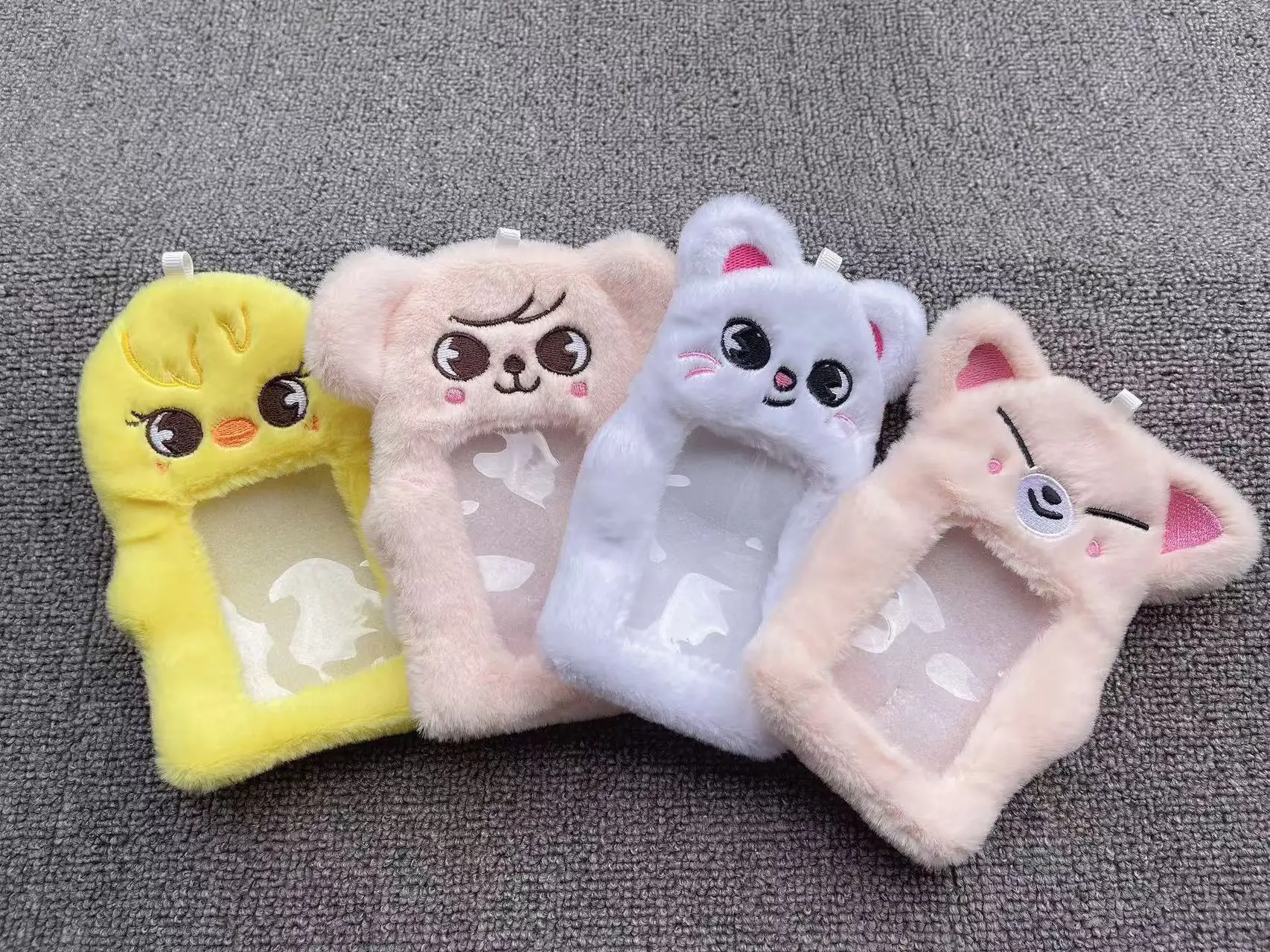 new arrival cute Skzoo Photo Card Holder Animal Doll Fluffy Card Holder Kpop Collect Plush Fabric Photocard card Holders