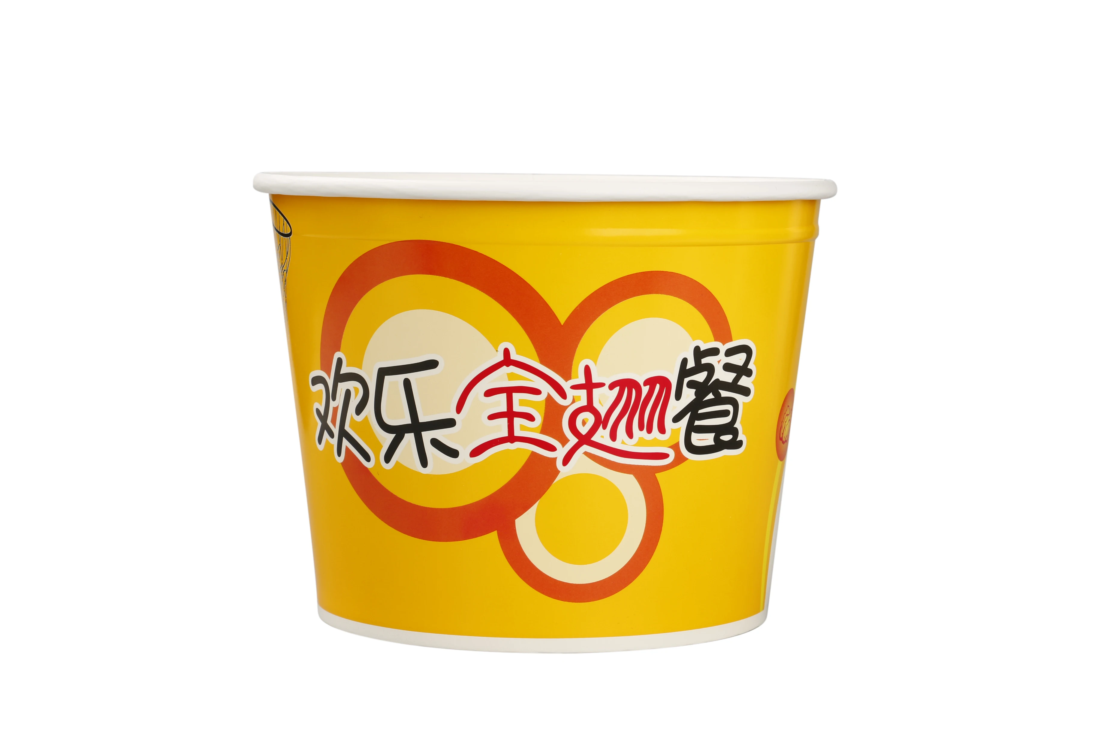 Food Grade Paper Greaseproof PE Coated Fried Chicken Paper Bucket with Lid