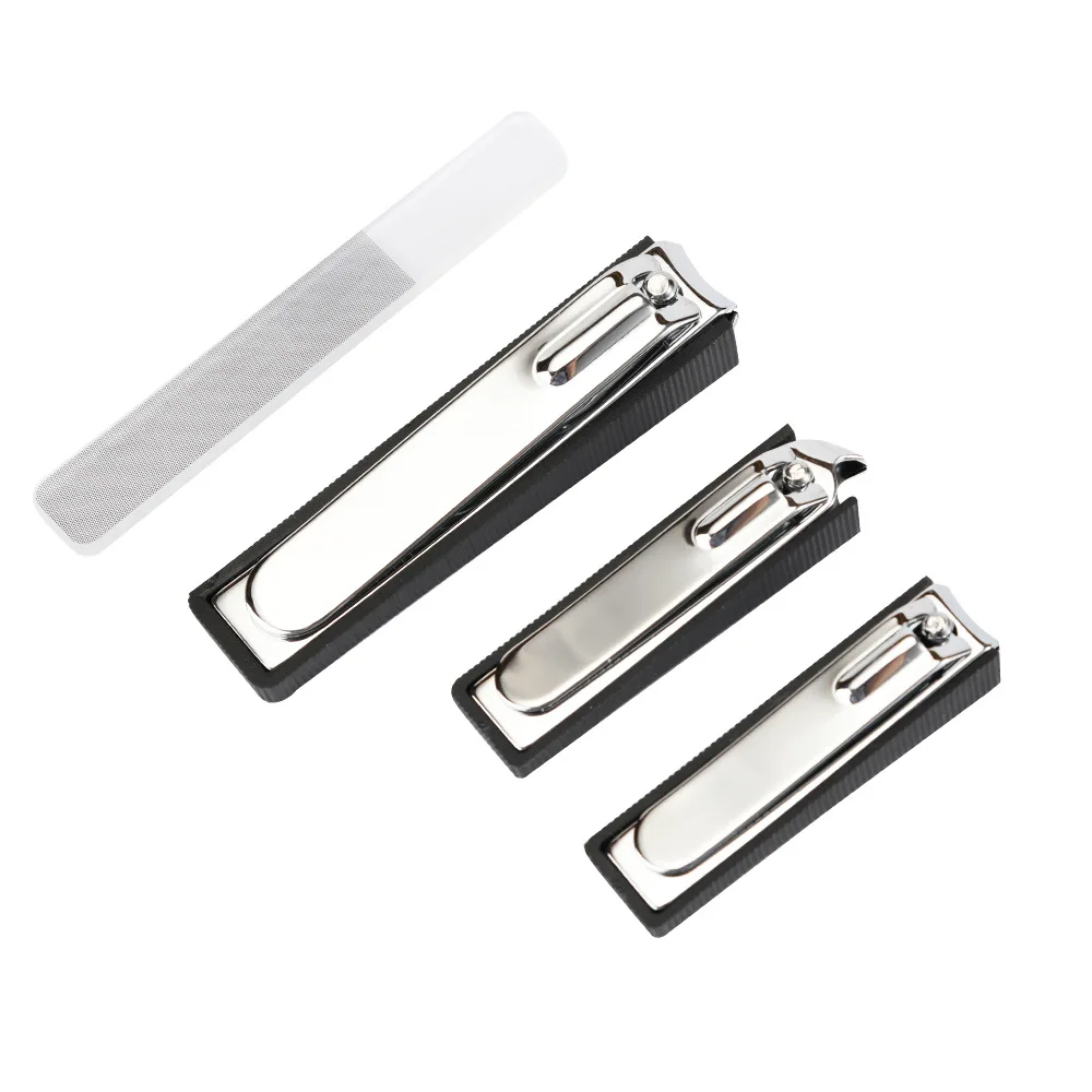 Nail supplies  4 pcs anti-splash manicure care tool  kits nail clippers set with nano nail file