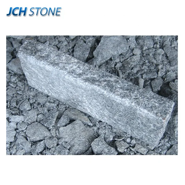 Cheap g654 grey granite natural split kerbstones stone borders