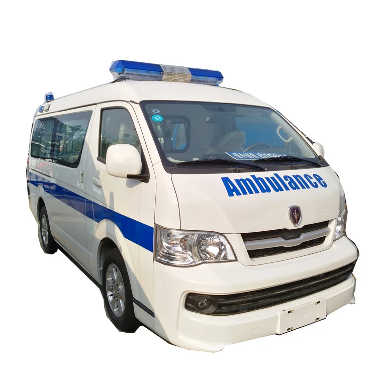 China Goldcup Brand Ambulance  First Aid Emergency ICU 5 speed 4 wheels Diesel Engine Ambulance Vehicle for Sale