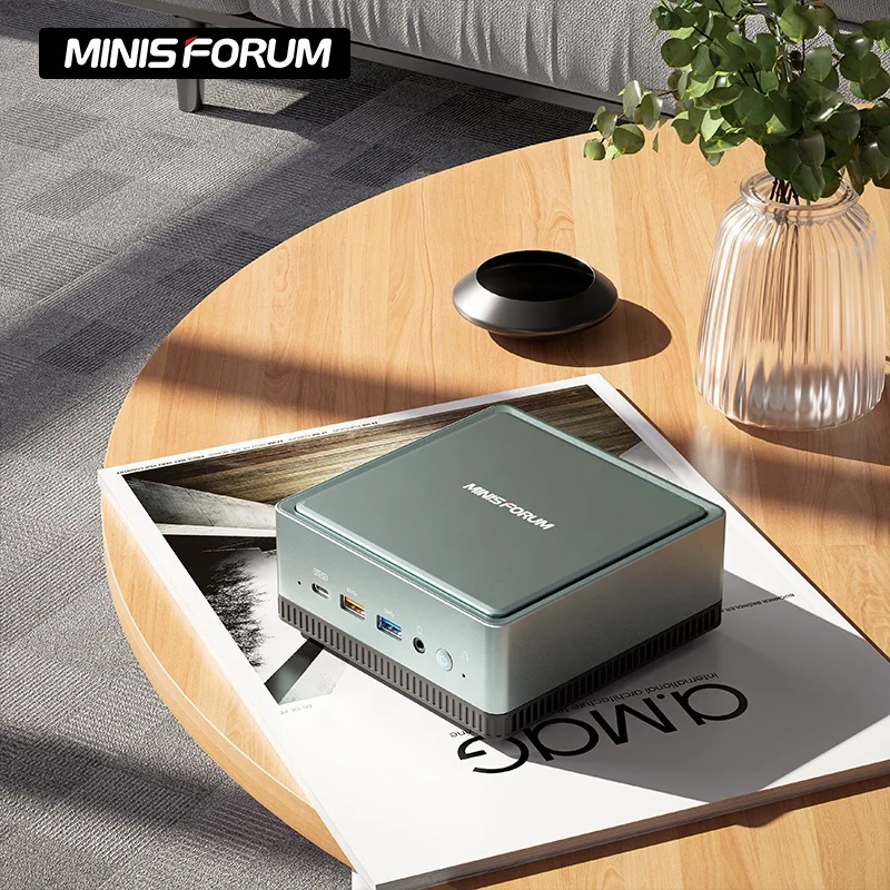 MINISFORUM UM350 AMD R5 3550H CPU Quad Cores Desktop Computer PC M.2 PCle SSD Hard Drive Box Gamer Mini Ordinateur de Bureau