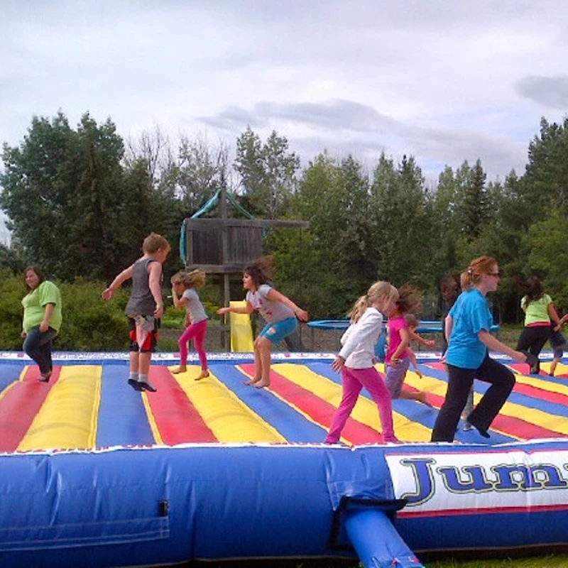 Outdoor kids n adults giant inflatable jumping pad made of 0.55mm pvc tarpaulin from China jumping pillow factory