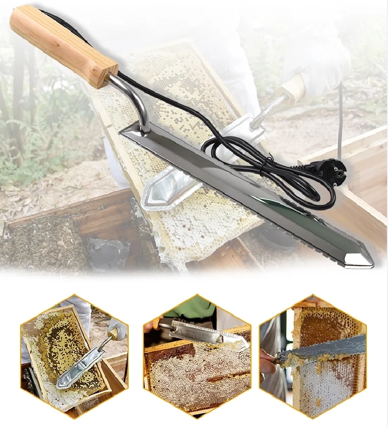 Electric Uncapping Knife Heating Scraping Honey Frame Cutter Bee Hive Tools For electric uncapping knife