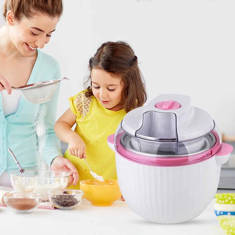 Electric home mini automatic ice cream machine sand ice machine Kids Freezer Bowl Gelato Ice Cream Maker Machine