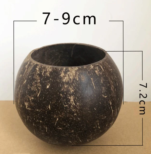 Eco Friendly natural coconut shell cup custom logo hand crafted coconut bowl for candle making