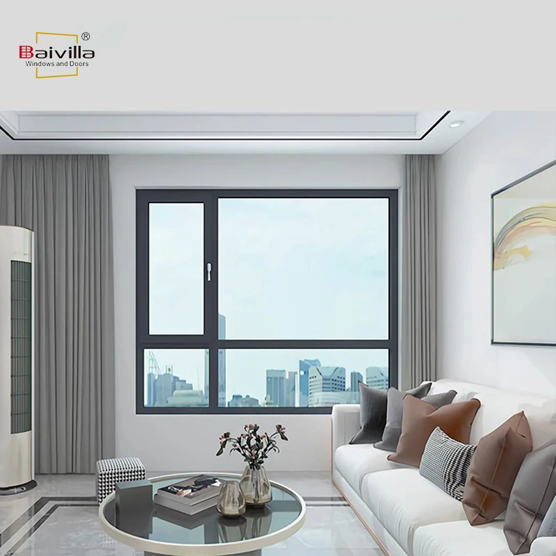 Double glass aluminum sliding window with net design living room building materials best aluminum sliding windows