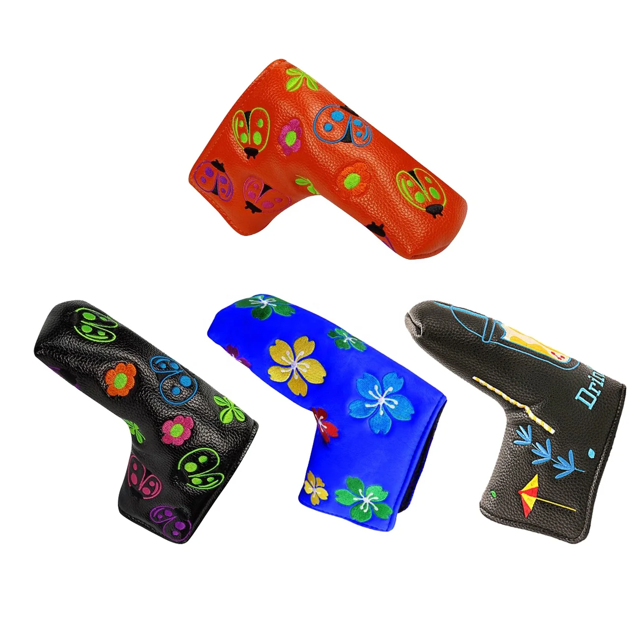 Чехол из искусственной кожи для гольфа водителя дизайнерские головные уборы вышитые с логотипом