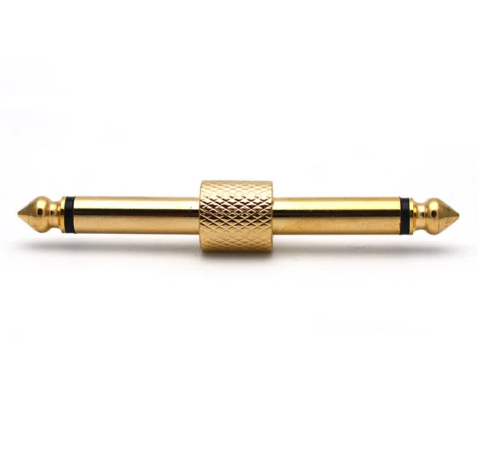 6.35 6.5 MM Guitar Single Block Effector Connector Knurled Effector Conversion Linear Cylindrical Connector