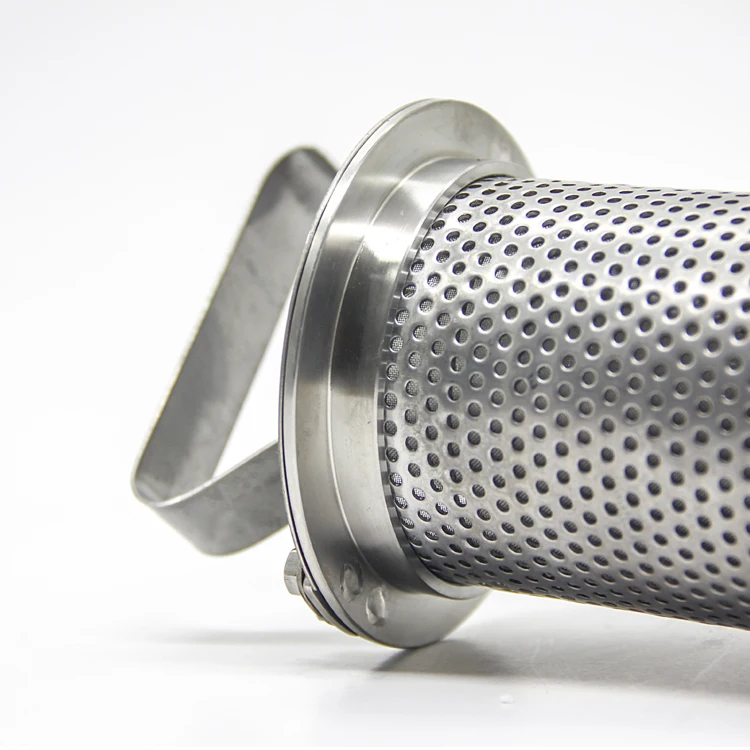 customized 316  stainless steel basket strainer filter screen for oil filtration and cleansing