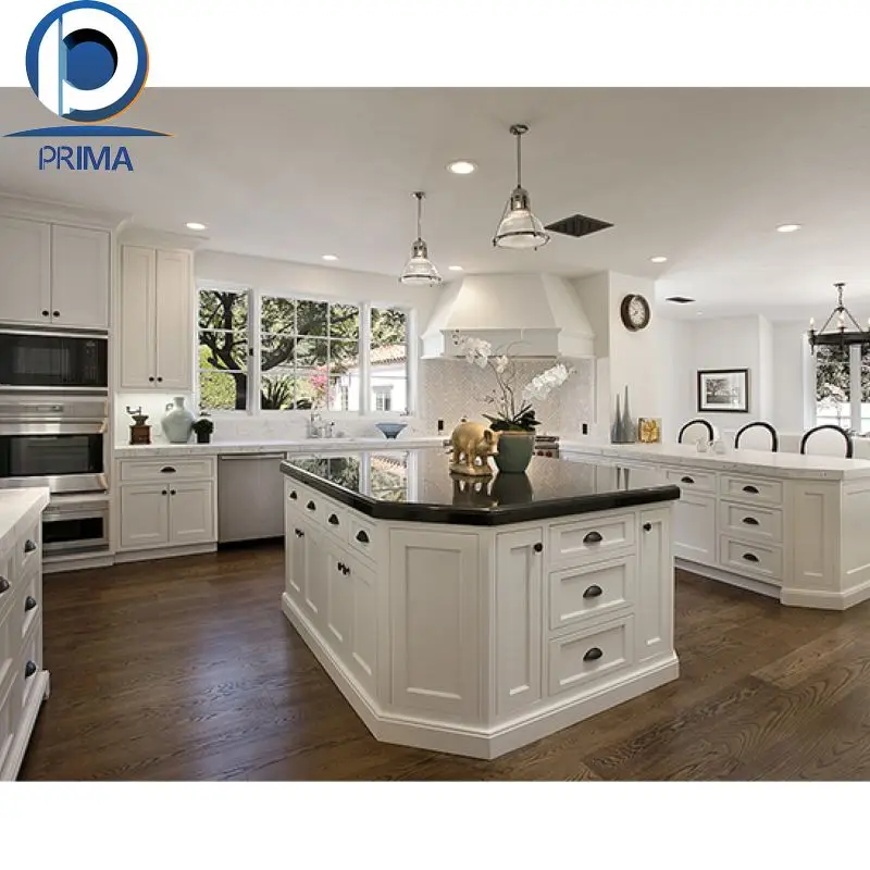 Prima  Antique White Ash Solid Wood Assembled Kitchen Cabinet with Classic Charm