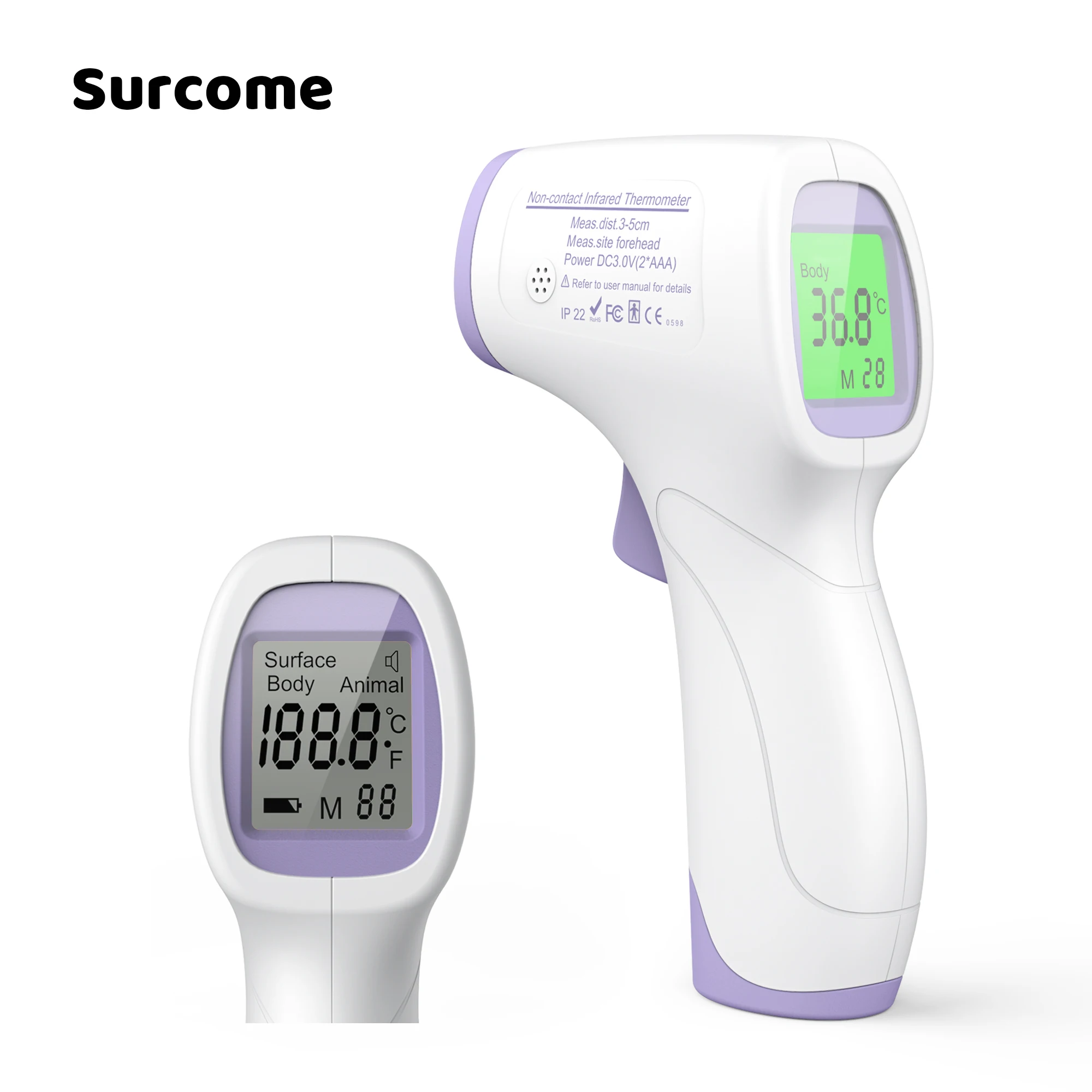 
Non-Contact Infrared Thermometer Kids Fever Measurement Gauge Food Thermometer 