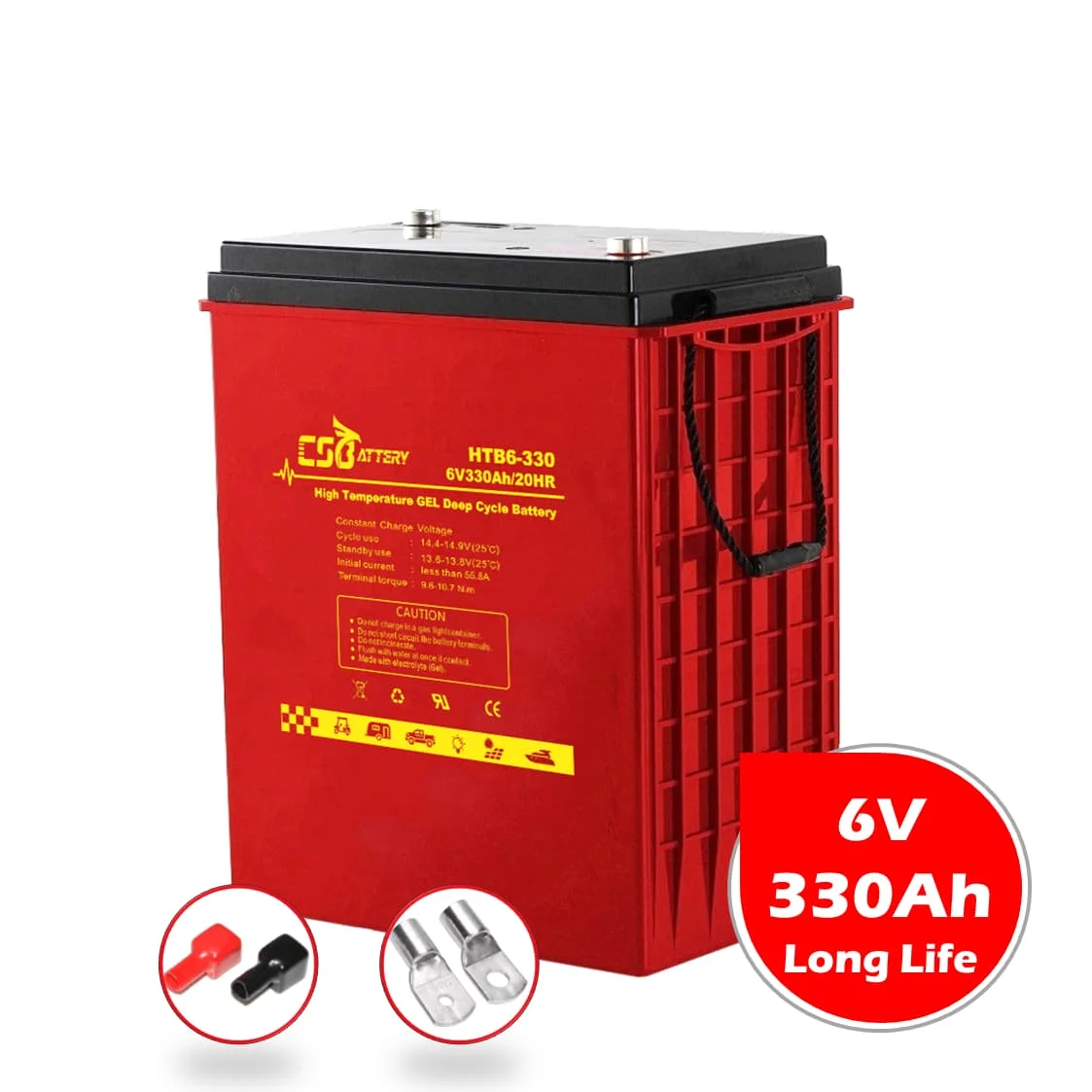 CSBattery 6V 330ah герметичная гелевая батарея для электрического скутера/VFD-систем/телекоммуникаций/аварийного освещения/Amy