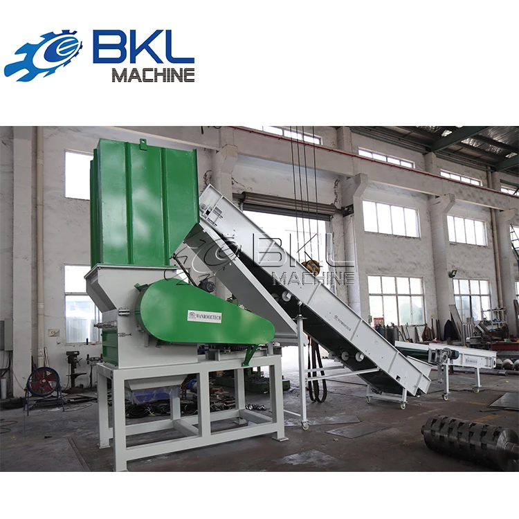 High output plastic waste rubber grinder shredder PET material crusher recycling machine line