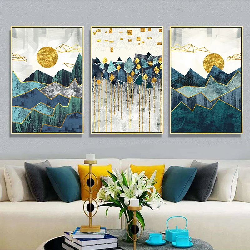 Prints Nordic Landscape Abstract Oil Paintings Living Room Wall Decorative Art Modern Home Decor Canvas Painting