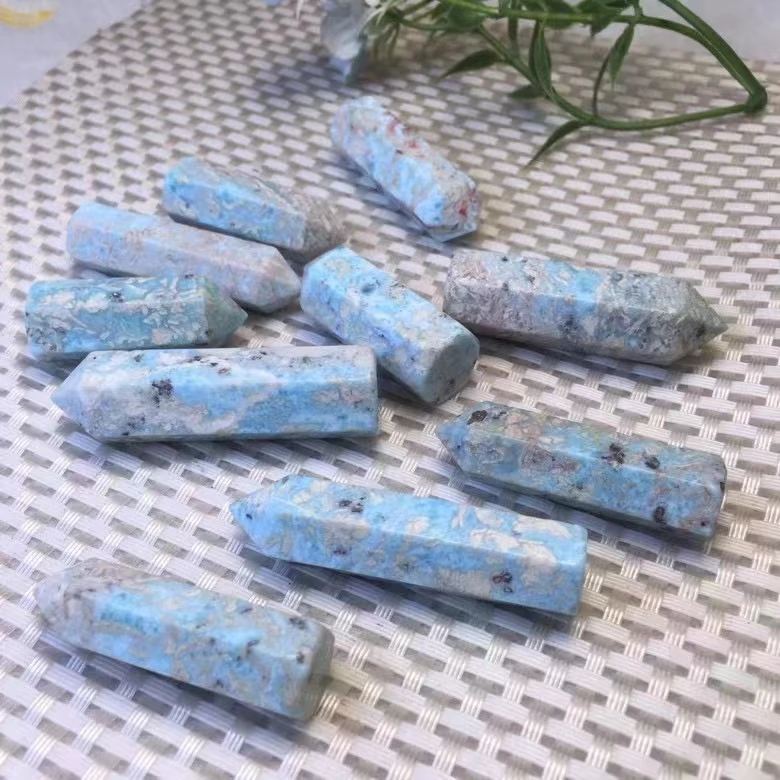 Wholesale natural rare crystal towers crystal tower moq 1 Crystal Larimar Towers For feng shui