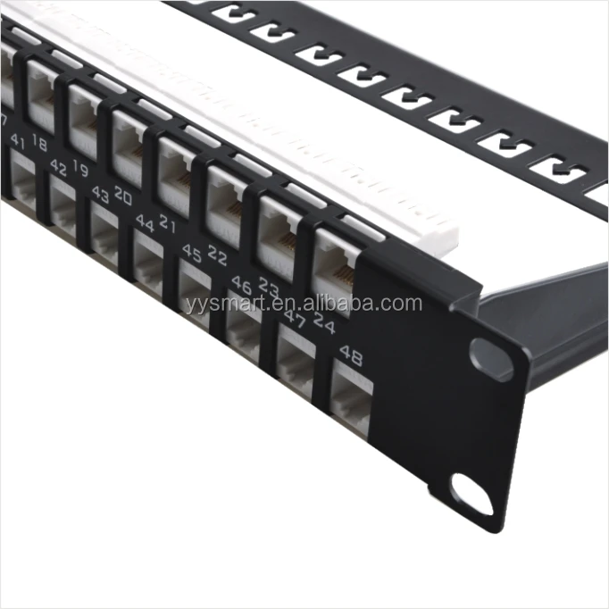  RJ45 1U 48 портовая коммутационная панель Cat6 UTP 19