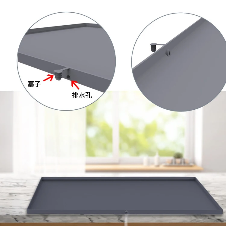 Silicone sink mat waterproof Ultra thick kitchen sink mat suitable for Kitchen bottom cabinets