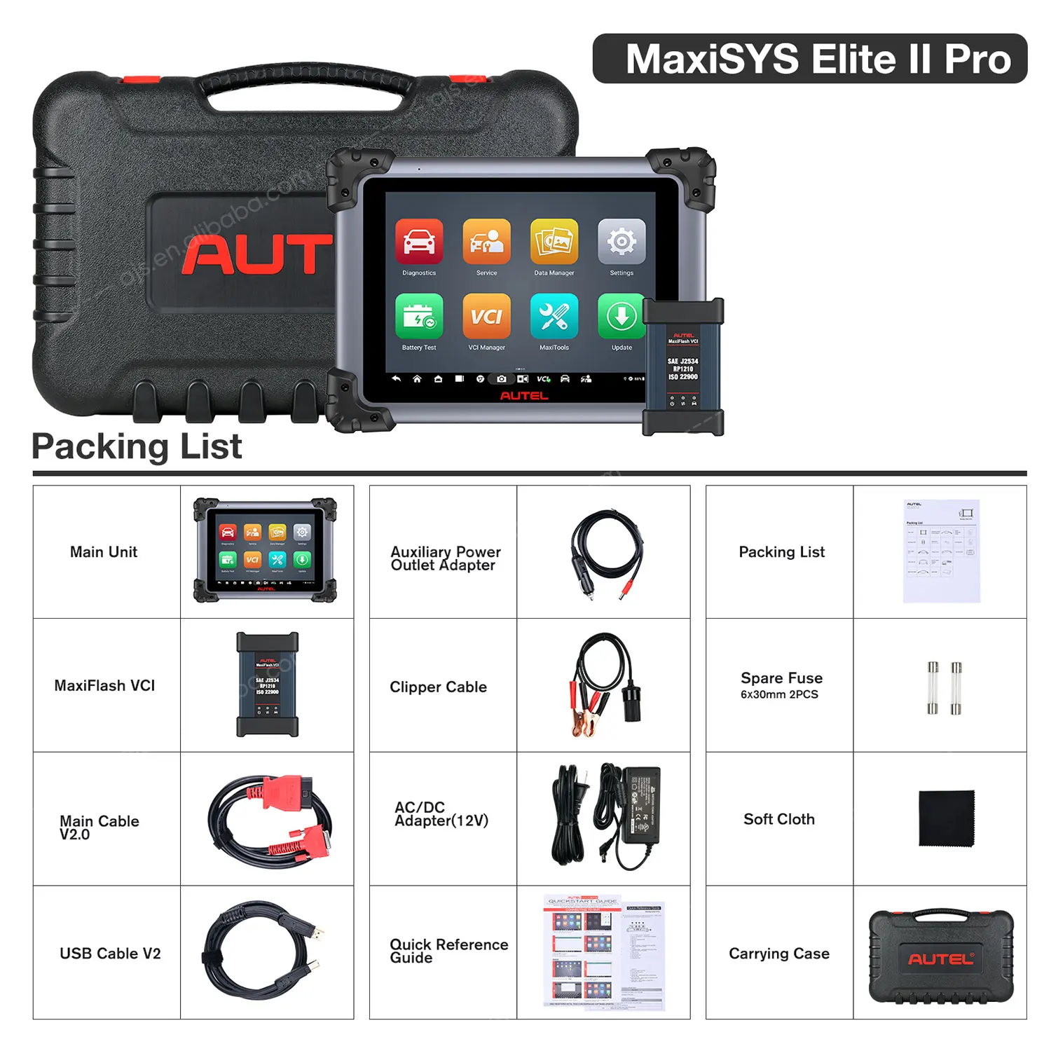 Autel Official Store MaxiSYS Elite II PRO OBD2 Scanner Digital ECU Programming Altar OBD 2 Professional Vehicle Diagnostic Tools