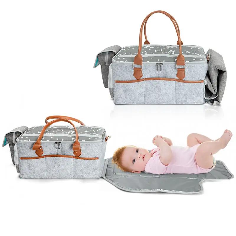 Large Portable Diaper Organizer Bag  XL Size Diaper Caddy Storage Bag Nursery Changing Table Car and More  Travel Baby Caddy