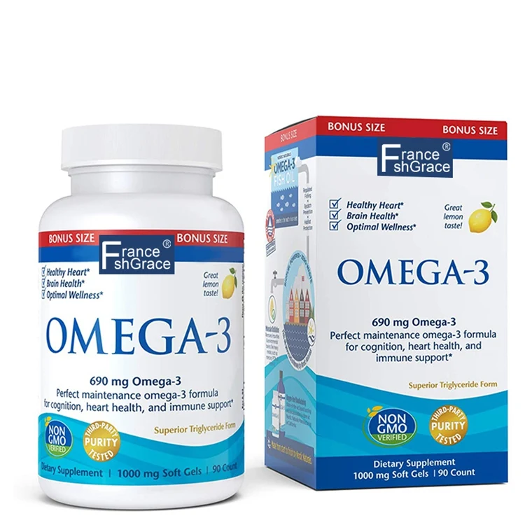 Nordic Naturals Omega-3 Lemon Flavor 690 mg 90 Soft Gels Fish Oil  EPA & DHA  Immune Support Brain & Heart