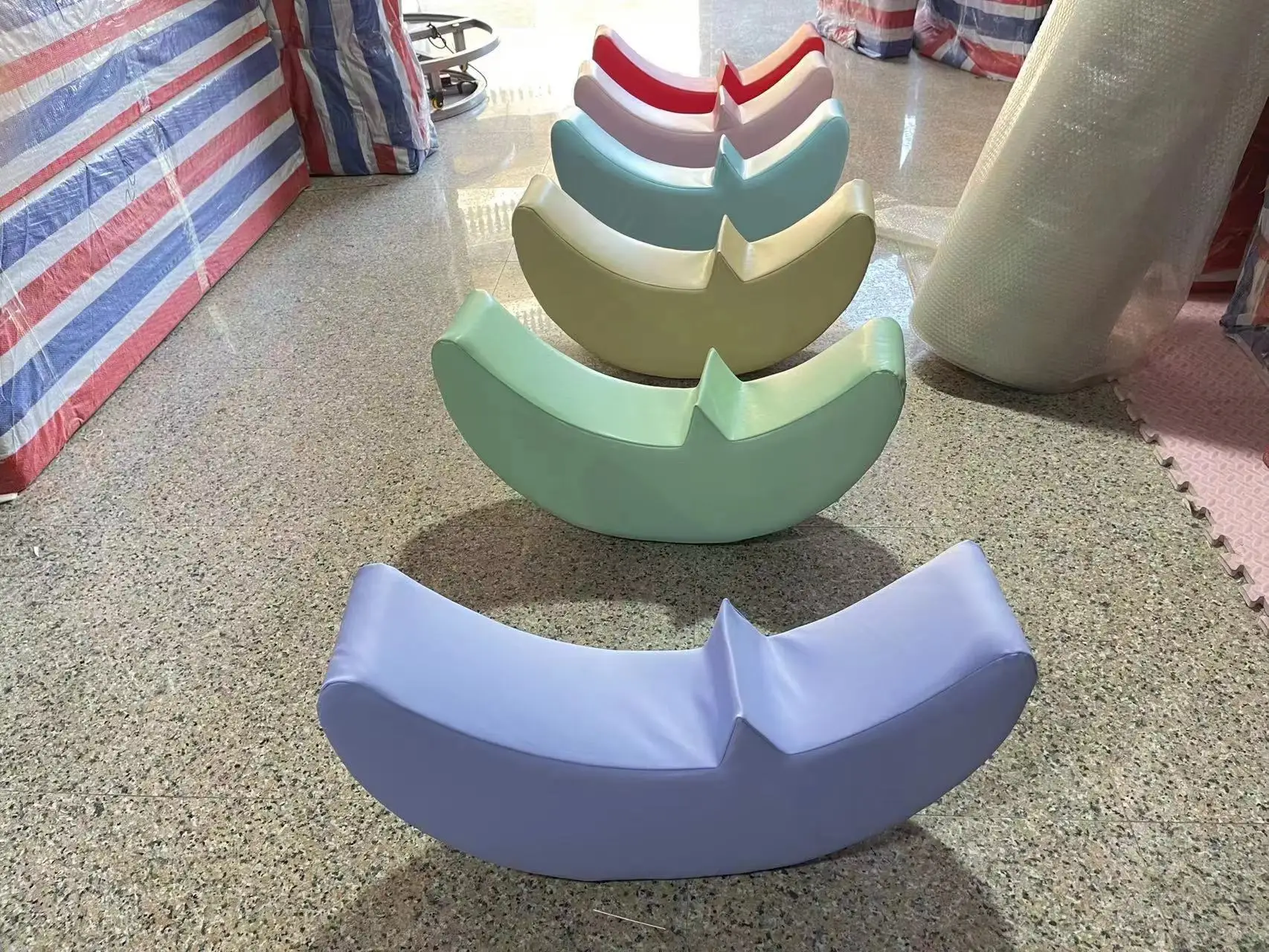 business set up indoor soft play rocker kids rocking toy party daycare