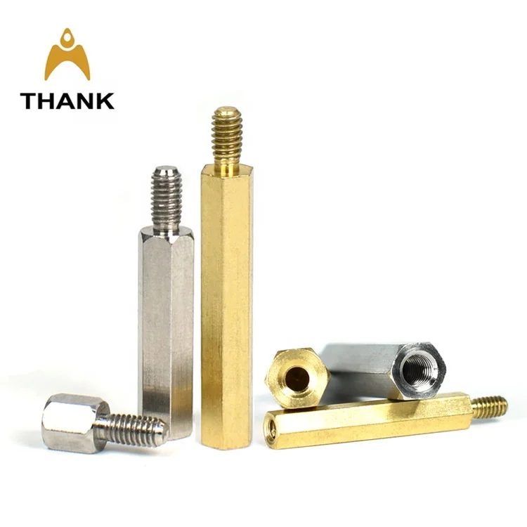 Blind threaded brass standoff stainless steel PCB standoff screw double side aluminum spacer standoff #6-32