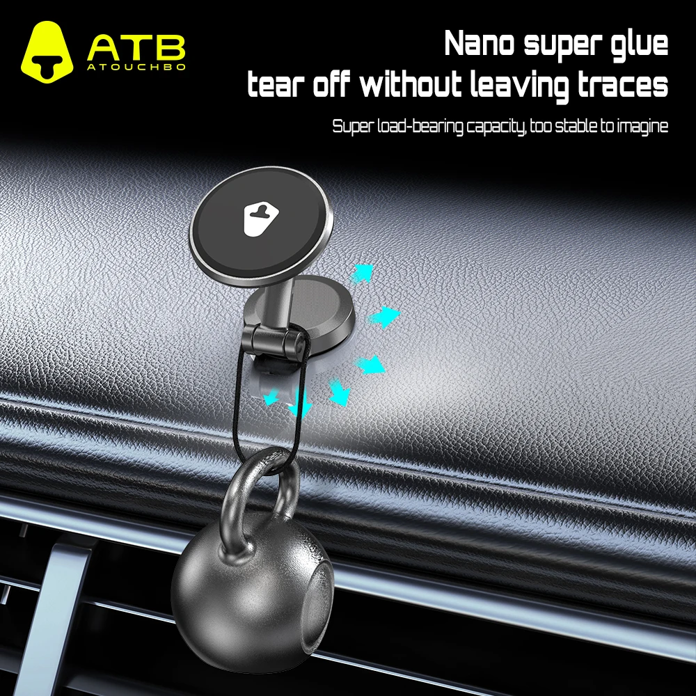 ATB Zinc Alloy Magnetic Car Phone Holder 360 Rotation Dashboard Magnetic Phone Holders for Car
