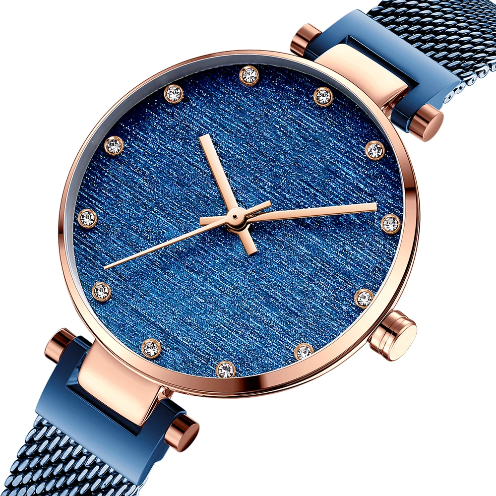 
2019 brand ladies watches light spun silk dial women luxury watches japan movement quartz watch custom your own logo 